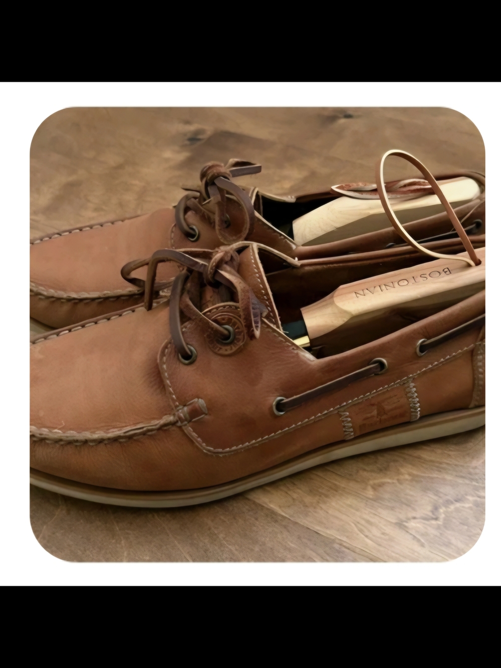 Barbour Men’s Brown Leather Boat Shoes US 10